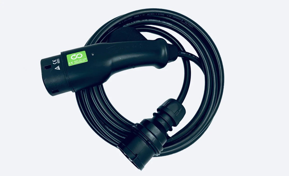 Laddkabel Typ 2 3-fas 400V 6 – 16A Mode 2 portabel - Carlevel AB - Fordon och delar > Fordonstillbehör