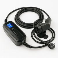 Laddkabel Typ 2 Schuko 230V 6 – 16A med LCD portabel - Carlevel AB - Fordon och delar > Fordonstillbehör