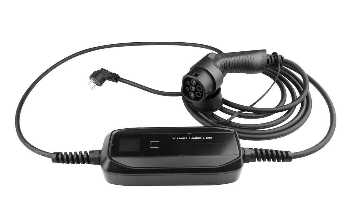 Laddkabel Typ 2 Schuko 230V 6 – 16A med LCD portabel - Carlevel AB - Fordon och delar > Fordonstillbehör