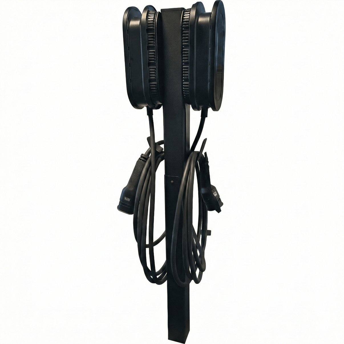 Laddstolpe DEFA Power 2 - väg S - line Base – Svart – Kabelhängare - Carlevel - Laddstolpar till laddbox