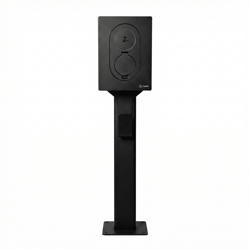 Laddstolpe Zaptec Go 1-väg S-Line Base – svart – 25 mm² – produktbild framifrån | S-Line