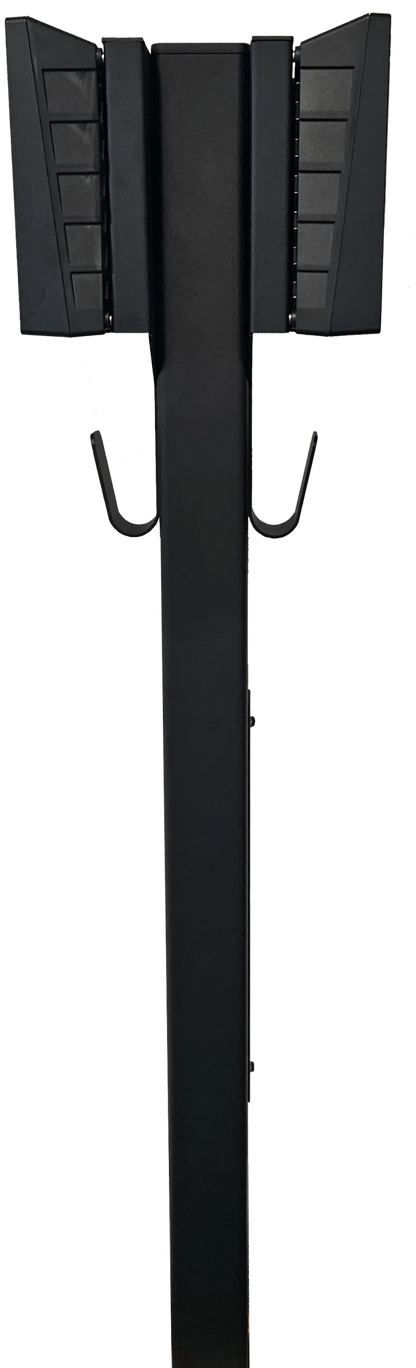 Laddstolpe S-Line Base till Zaptec Go – 2-väg – Svart – Kabelhängare – 25 mm² – produktvy från sidan | S-Line