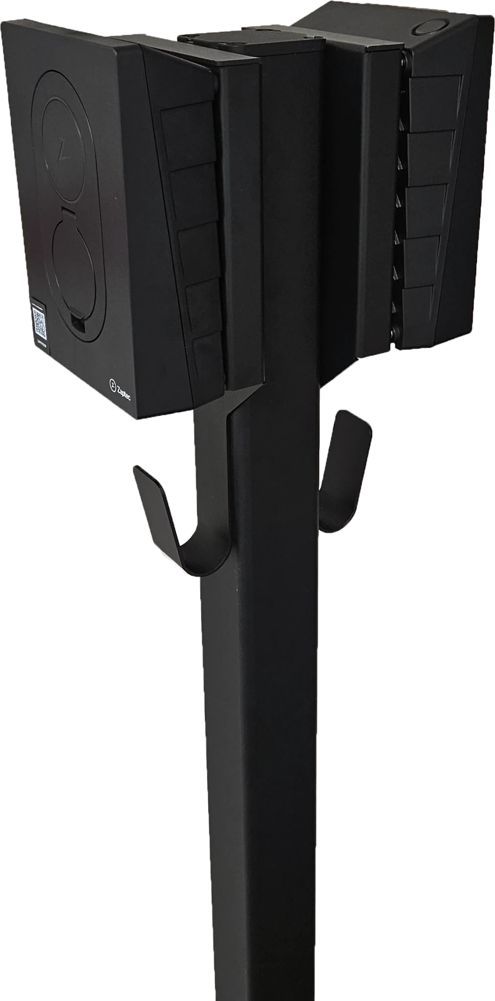 Laddstolpe S-Line Base till Zaptec Go – 2-väg – Svart – Kabelhängare – 25 mm² – närbild detaljer | S-Line