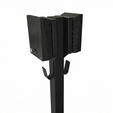 Laddstolpe S-Line Base till Zaptec Go – 2-väg – Svart – Kabelhängare – 25 mm² – produktbild framifrån | S-Line