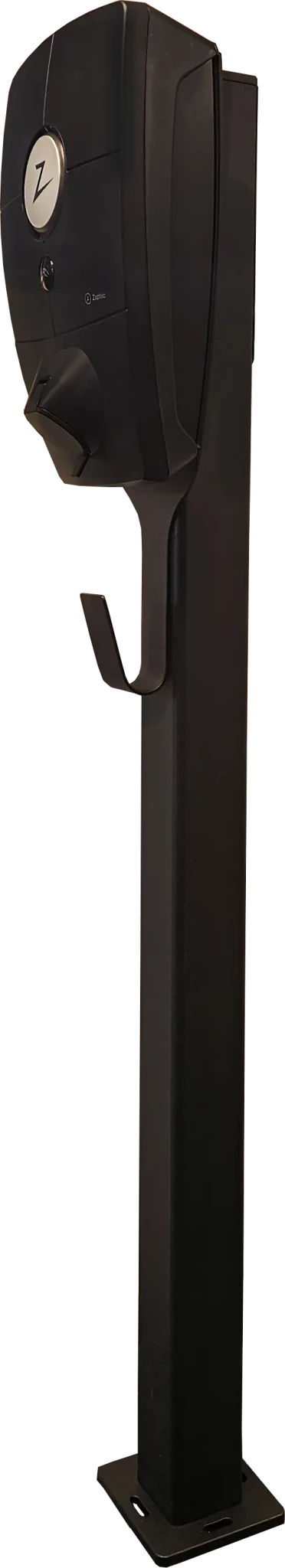 Laddstolpe Zaptec Pro 1-väg S-Line Base – svart – 25 mm² – produktvy från sidan | S-Line