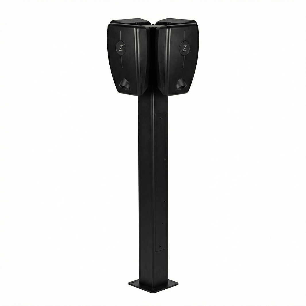 Laddstolpe Zaptec Pro 120 1–4-väg S-Line Base – RAL 9005 – 25 mm² – produktbild framifrån | S-Line