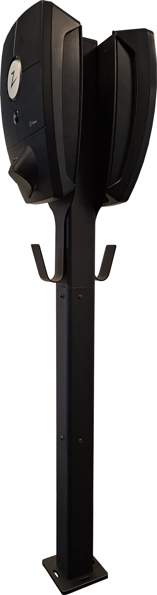 Laddstolpe Zaptec Pro 2-väg S-Line Base – svart – 25 mm² – närbild detaljer | S-Line
