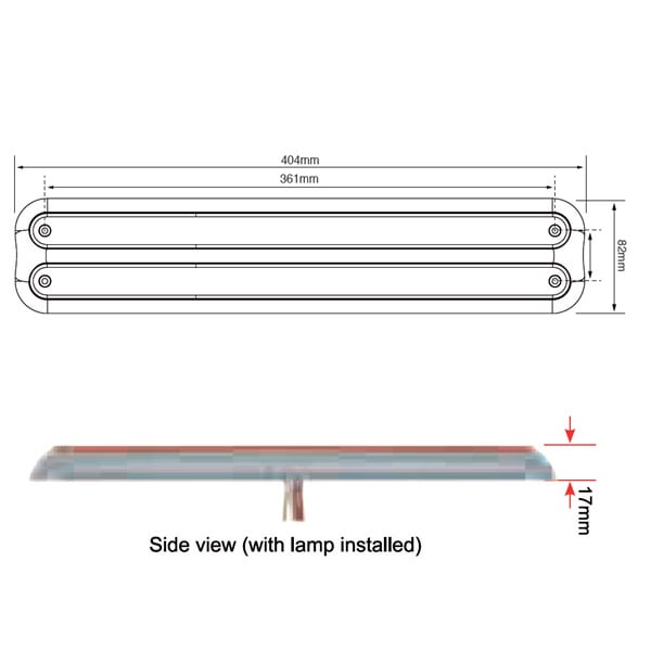 Lampsarg 380mm x 2 – Black - Carlevel AB - Fordon och delar > Fordonstillbehör