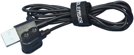 Ledlenser Magnetic Charge Cable iH/MH Series Black Zip – lock – produktbild framifrån | LEDLENSER