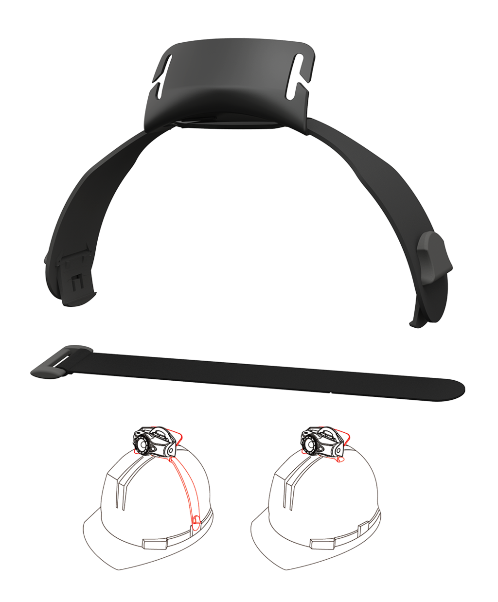 Ledlenser Helmet Mount Top MH & iH Black ONE – Fordonstillbehör från LEDLENSER