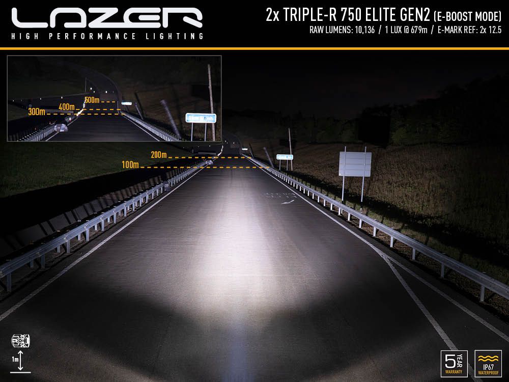Lazer Ledrampskit Nissan Patrol Y62 2018+2xTriple – R750 Elite - Carlevel AB - Fordon och delar > Fordonsdelar > Belysning > Extraljus