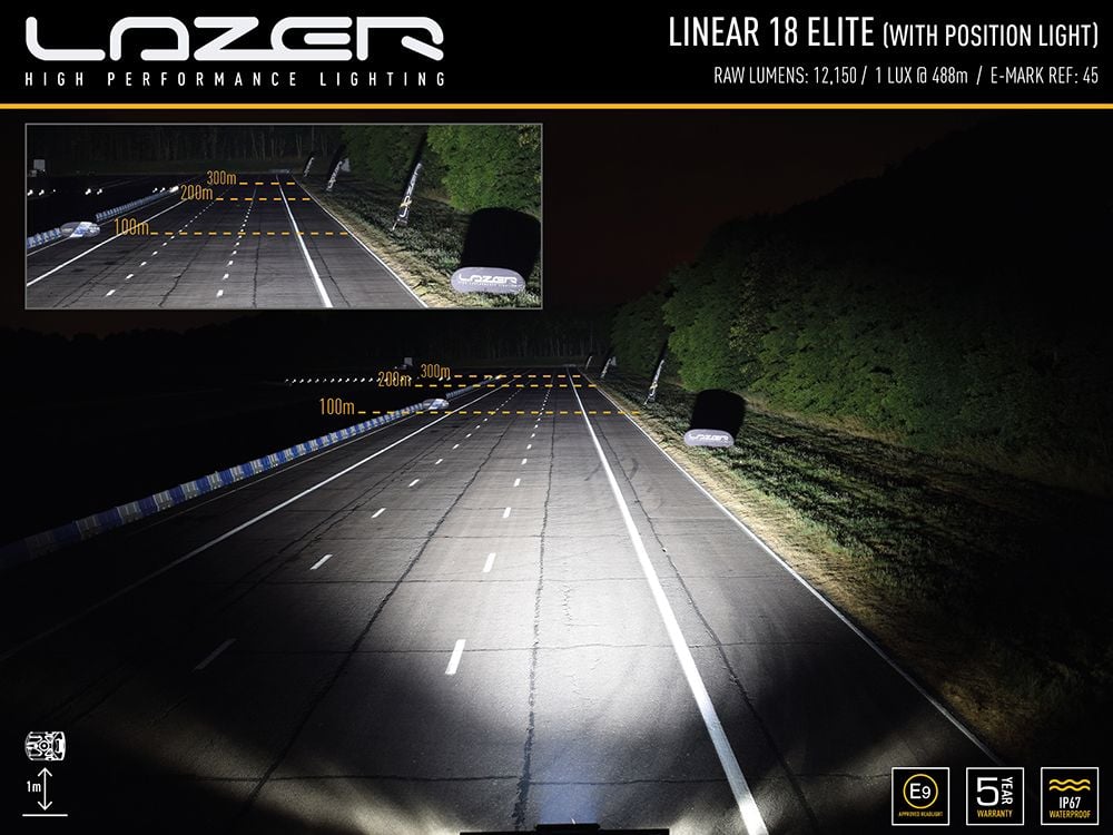 Lazer Linear – 18 Elite led – ramp – Positionsljus – 532mm - Carlevel AB - Fordon och delar > Fordonsdelar > Belysning