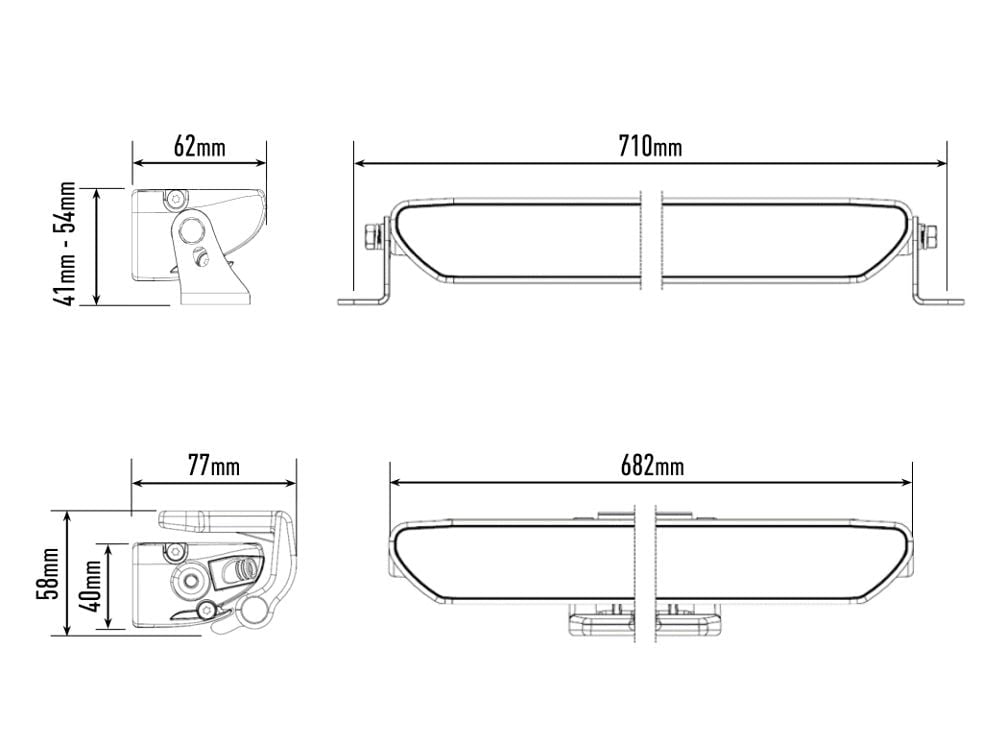 LAZER LINEAR – 24 FLOOD ARBETSLJUS – 682MM - Carlevel AB - Fordon och delar > Fordonsdelar > Belysning