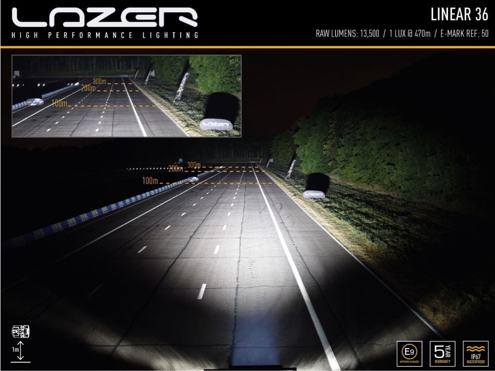 Lazer Linear 36 Std LED extraljusramp 39" (982 mm) E – Märkt - Carlevel AB - Fordon och delar > Fordonsdelar > Belysning > Extraljus