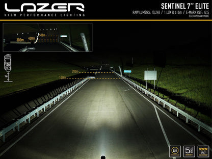Lazer Sentinel Elite LED extraljus 7" Black Positionsljus - Carlevel AB - Fordon och delar > Fordonsdelar > Belysning > Extraljus