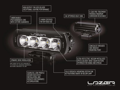 Lazer ST6 Evolution extraljusramp 11" (284 mm) - Carlevel AB - Fordon och delar > Fordonsdelar > Belysning > Extraljus