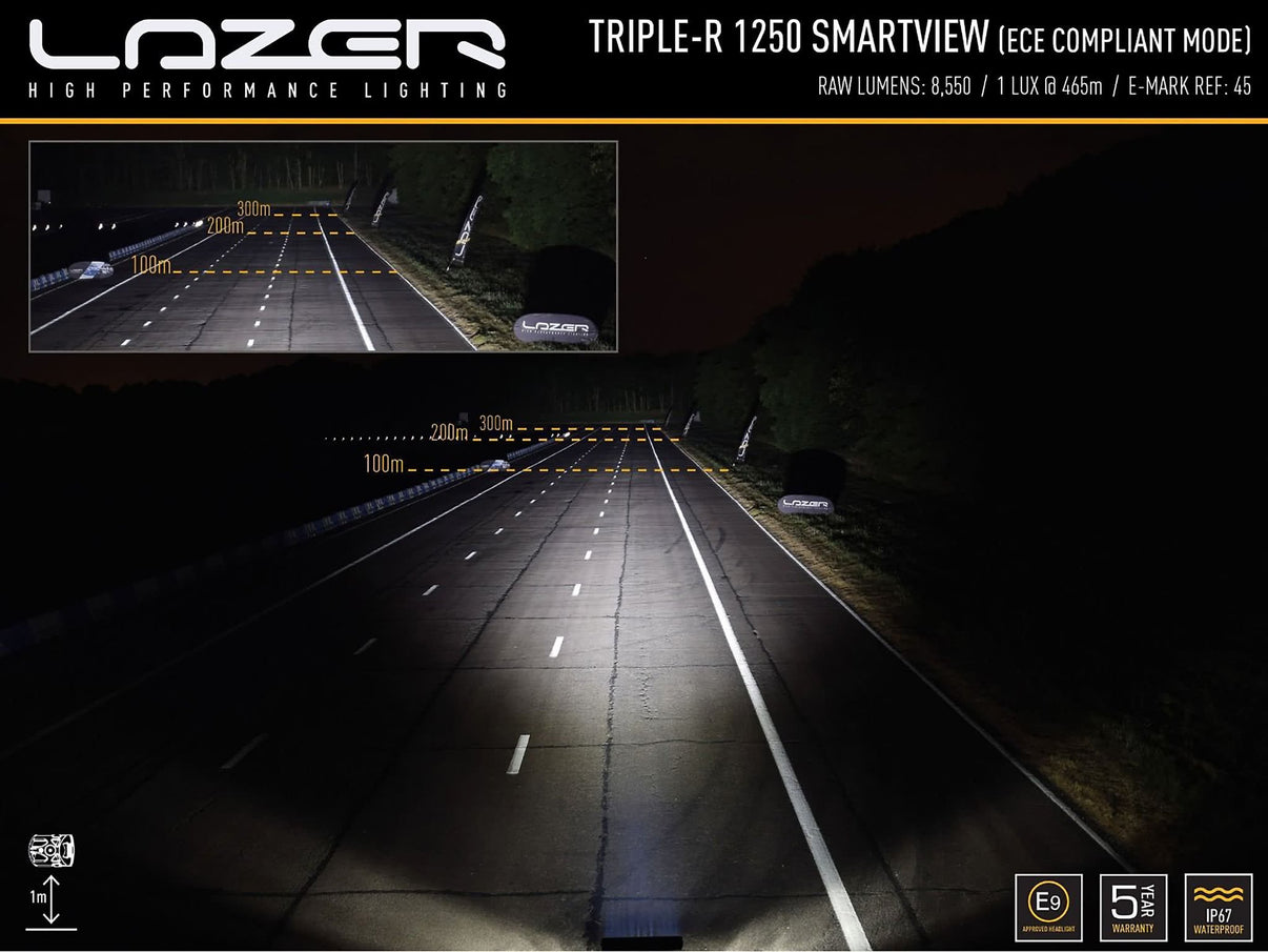 Lazer Triple – R 1250 Smartview extraljusramp 23" (590 mm) - Carlevel AB - Fordon och delar > Fordonsdelar > Belysning > Extraljus