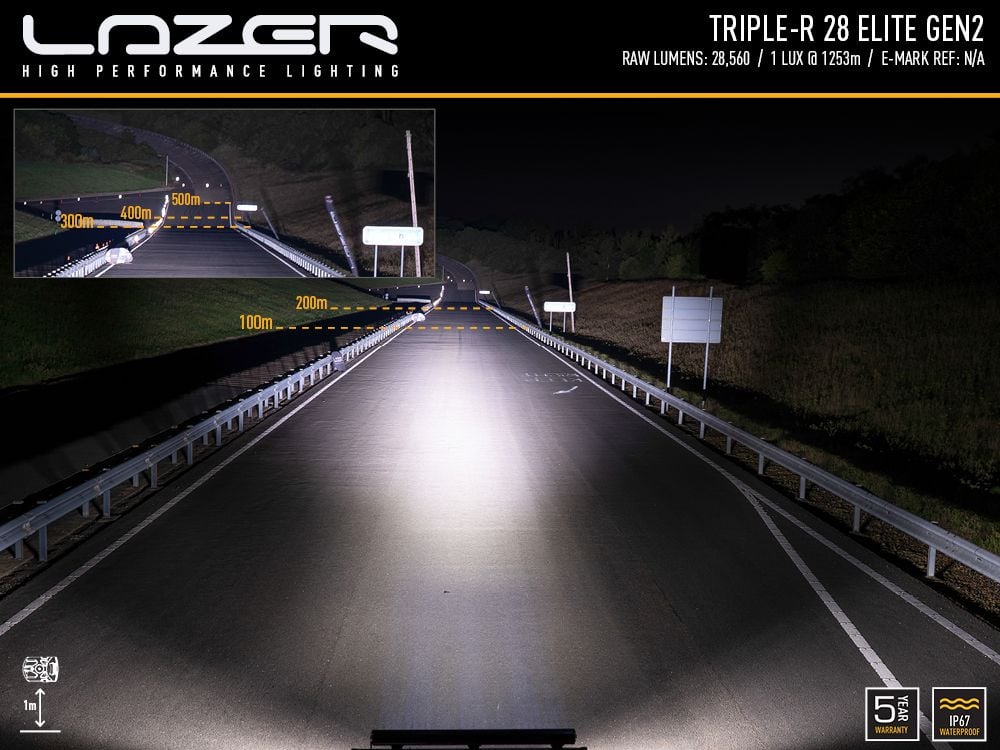 Lazer Triple – R 28 Elite extraljusramp 51"/1305 mm - Carlevel AB - Fordon och delar > Fordonsdelar > Belysning > Extraljus