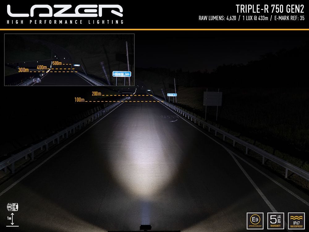 Lazer Triple – R 750 Std extraljusramp 8,6" (230 mm) pos.lju - Carlevel AB - Fordon och delar > Fordonsdelar > Belysning > Extraljus