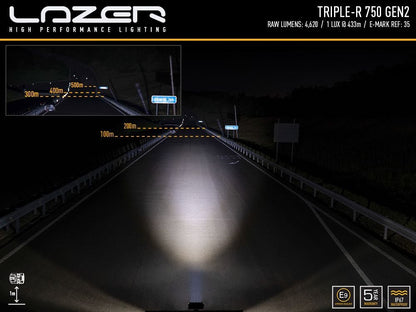 Lazer Triple – R 750 Std extraljusramp 8,6" (230 mm) pos.lju - Carlevel AB - Fordon och delar > Fordonsdelar > Belysning > Extraljus