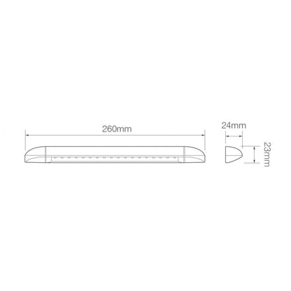 LEA Interiörlampa Awning 260mm – Silver - Carlevel AB - Fordon och delar > Fordonsdelar > Belysning