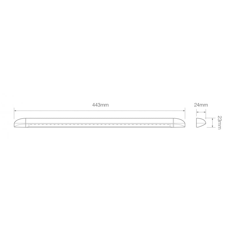 LEA Interiörlampa Awning 443mm – Silver - Carlevel AB - Fordon och delar > Fordonsdelar > Belysning