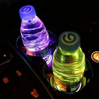 LED Cup Holder Trays - Illuminated Car Cup Holders | Customizable Color - Carlevel - 