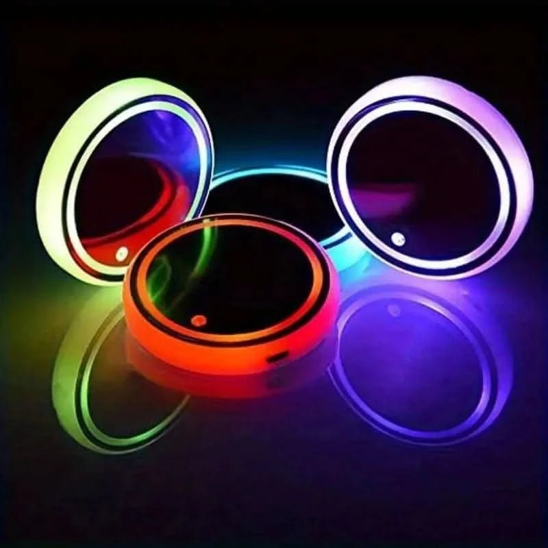 LED Cup Holder Trays - Illuminated Car Cup Holders | Customizable Color - Carlevel - 