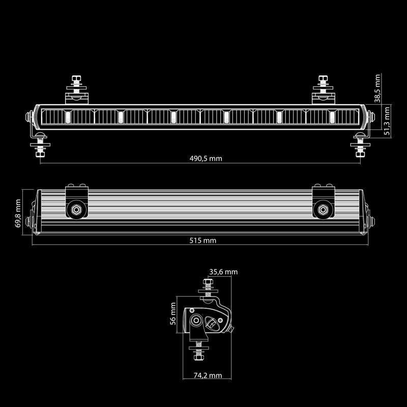 LED-ramp Dark Knight Nuuk 20″ 9 500 lm – Till Fiat 500 - Carlevel AB - Fordon och delar > Fordonsdelar > Belysning > Extraljus