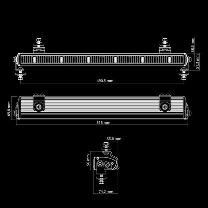 LED-ramp Dark Knight Nuuk 20″ 9 500 lm – Till Fiat 500 - Carlevel AB - Fordon och delar > Fordonsdelar > Belysning > Extraljus