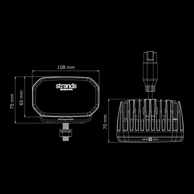 LED-ramp FOR9T Light Pod 4" 2600 lm – Vit/Orange Posljus - Carlevel AB - Fordon och delar > Fordonsdelar > Belysning > Extraljus