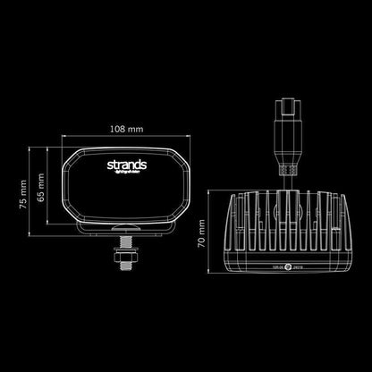 LED-ramp FOR9T Light Pod 4" 2600 lm – Vit/Orange Posljus - Carlevel AB - Fordon och delar > Fordonsdelar > Belysning > Extraljus
