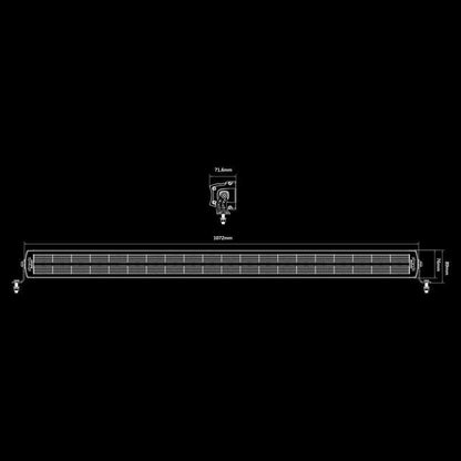 LED-ramp Siberia DR 42″ 10823 lm vit-orange – E-godkänd - Carlevel AB - Fordon och delar > Fordonsdelar > Belysning > Extraljus