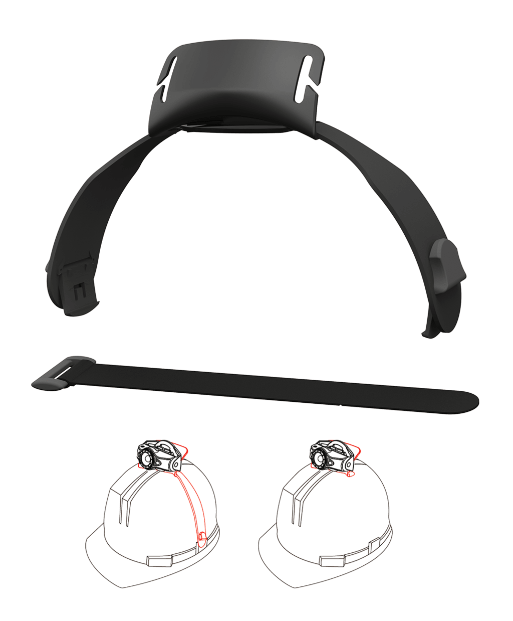 Ledlenser Helmet Mount Top MH & iH Black ONE - Carlevel AB - Fordon och delar > Fordonstillbehör