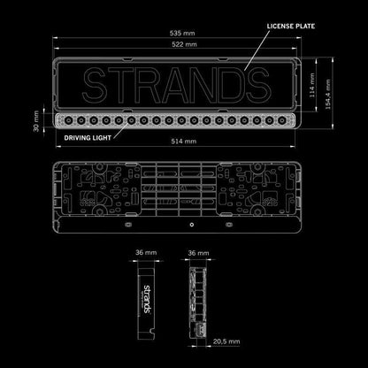 Ledramp Strands NUUK E-Line 7800 lm – Nummerskylthållare - Carlevel AB - Fordon och delar > Fordonsdelar > Belysning > Extraljus