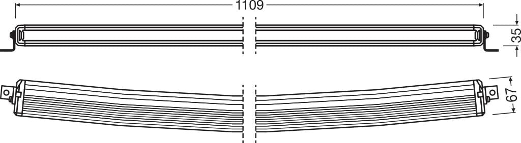 LEDriving Curved Ledbar VX1000 – CB SR – SM - Carlevel AB - Fordon och delar > Fordonsdelar > Belysning > Extraljus