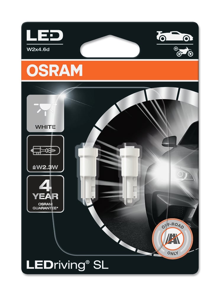 LEDriving® LEDlampa SL W2.3W – 25 lm – 0,25W – OSRAM - Carlevel AB - Fordon och delar > Fordonsdelar > Belysning > Halvljus