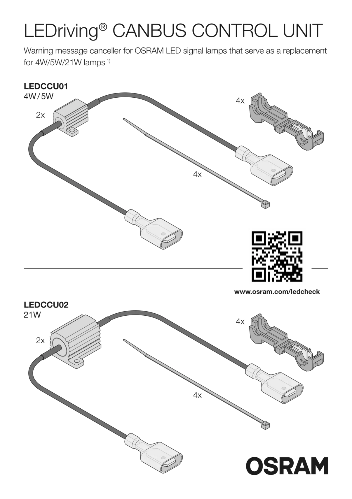 LEDriving LEDriving Street Legal CANBUS CONTROL UNIT 21W (2 – Pack) - Carlevel AB - Fordon och delar > Fordonstillbehör