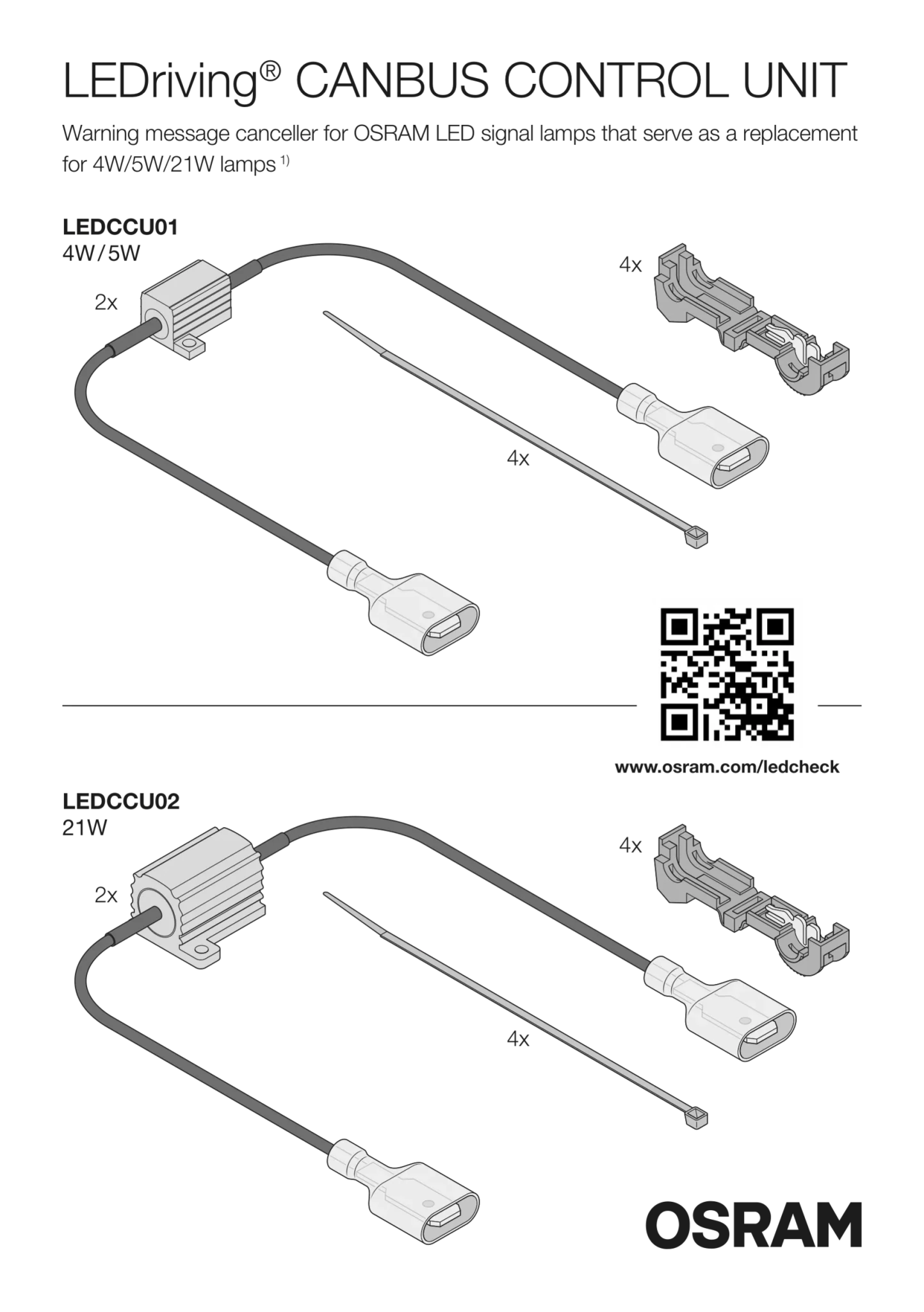 LEDriving LEDriving Street Legal CANBUS CONTROL UNIT 21W (2 – Pack) - Carlevel AB - Fordon och delar > Fordonstillbehör