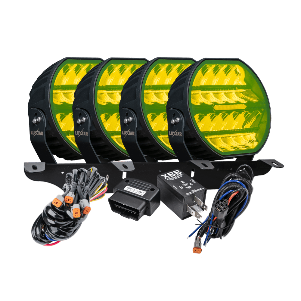 LUXTAR LED-extraljus Stellar Black RAD4 – Yellow Canbus - Carlevel AB - Fordon och delar > Fordonsdelar > Belysning > Extraljus