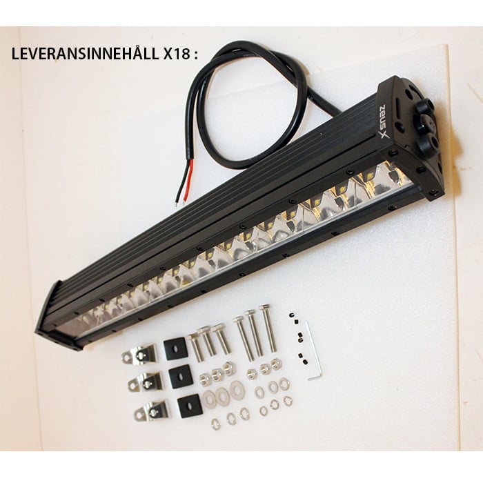 LUXTAR Ledramp X18 – Spot 52 cm - Carlevel AB - Fordon och delar > Fordonsdelar > Belysning > Extraljus