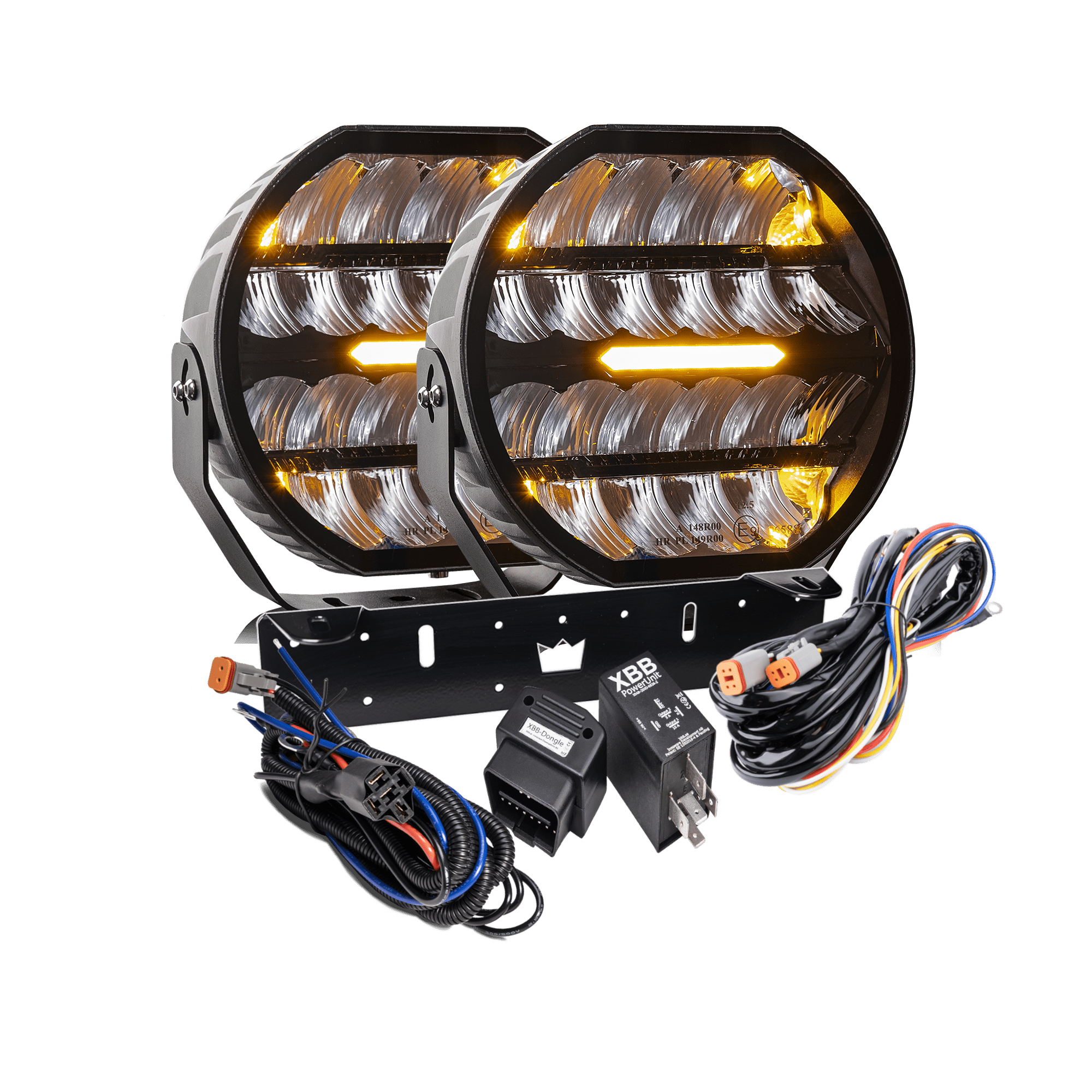 LED extraljus Stellar Black RAD2 >>CANBUS<< – 12 200 lm – 16 480 lm – LUXTAR – produktbild framifrån | LUXTAR