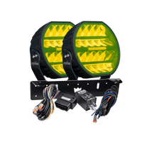 LED extraljus Stellar Black RAD2 – Yellow >>CANBUS<< – 12 200 lm – 16 480 lm – LUXTAR – produktbild framifrån | LUXTAR