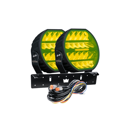 LED extraljus Stellar Black RAD2 – Yellow – 12 200 lm – 16 480 lm – LUXTAR – produktbild framifrån | LUXTAR