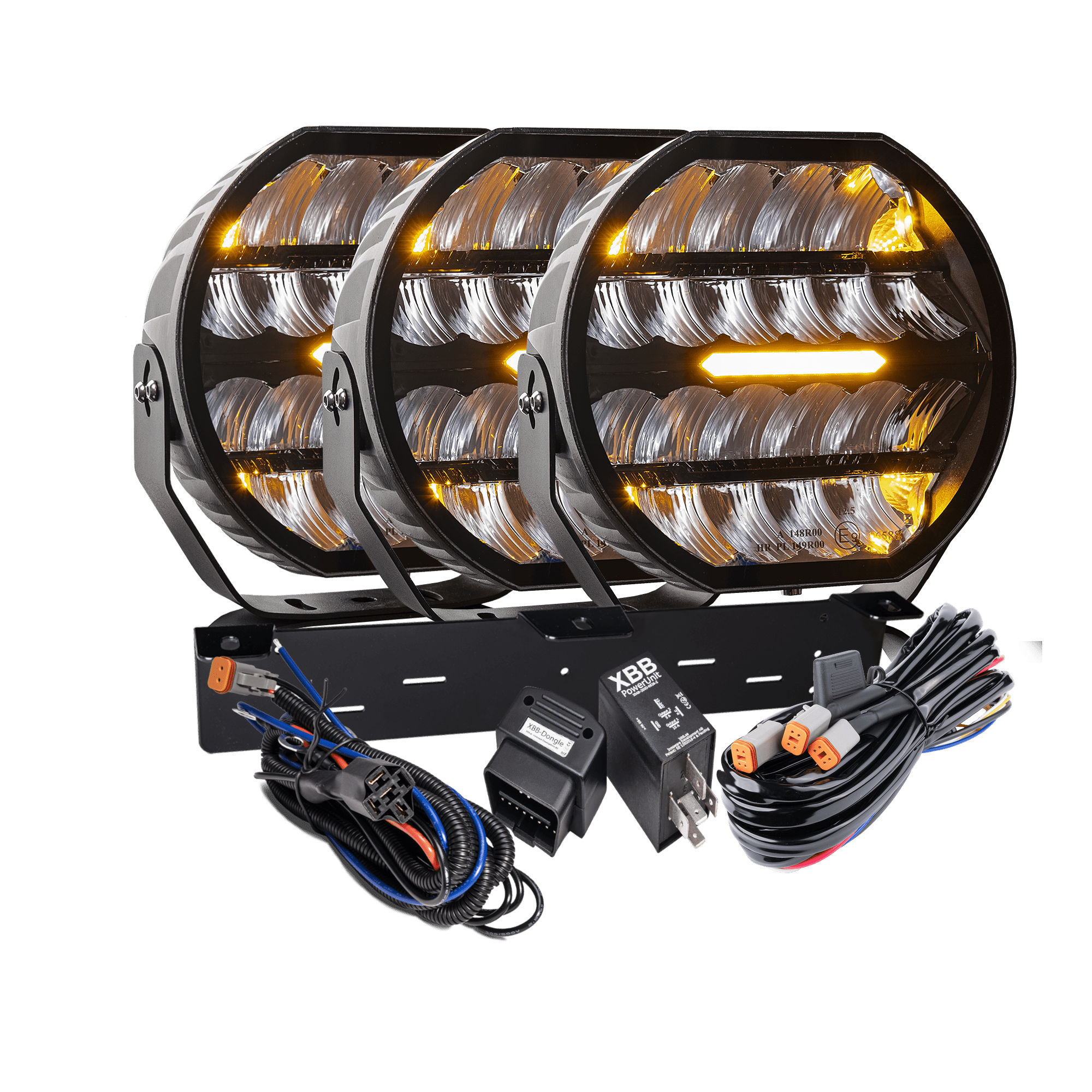 LED extraljus Stellar Black RAD3 >>CANBUS<< – 12 200 lm – 16 480 lm – LUXTAR – produktbild framifrån | LUXTAR