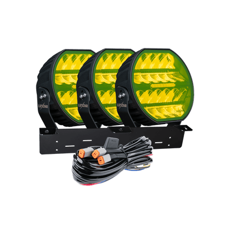 LED extraljus Stellar Black RAD3 – Yellow – 12 200 lm – 16 480 lm – LUXTAR – produktbild framifrån | LUXTAR