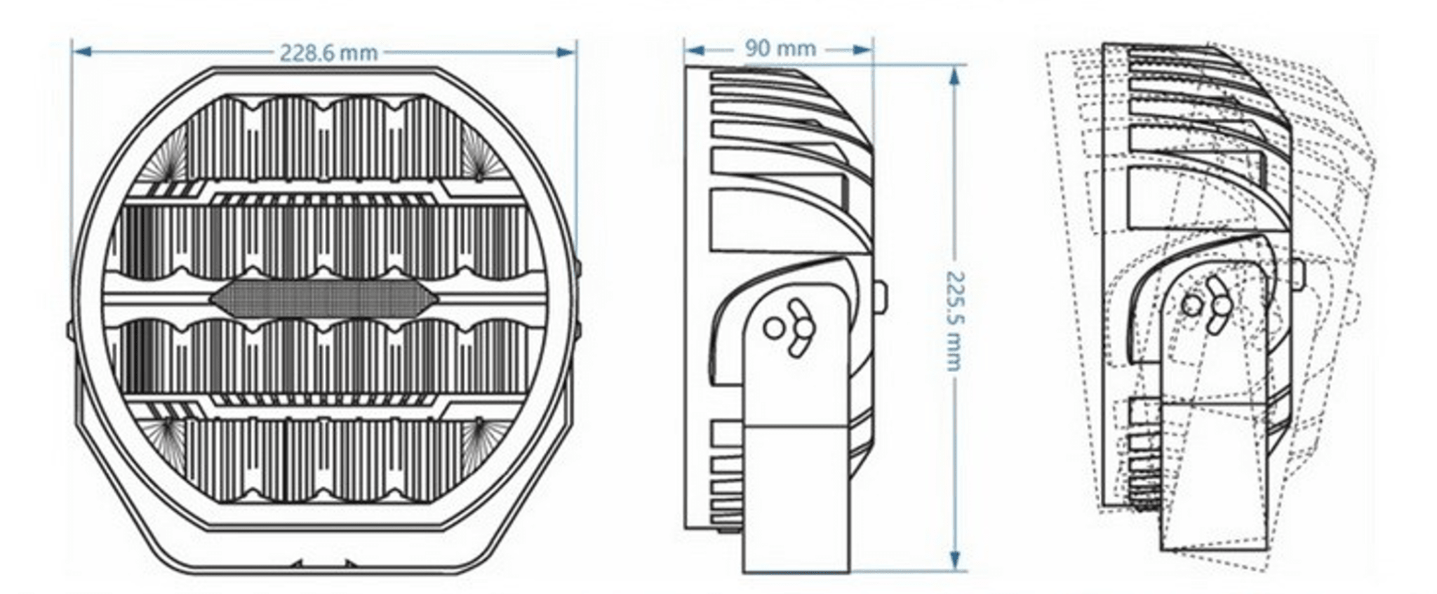 LED extraljus Stellar Black RAD4 – 12 200 lm – 16 480 lm – LUXTAR – tillbehör och delar | LUXTAR