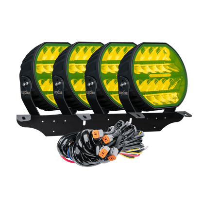 LED extraljus Stellar Black RAD4 – Yellow – 12 200 lm – 16 480 lm – LUXTAR – produktbild framifrån | LUXTAR