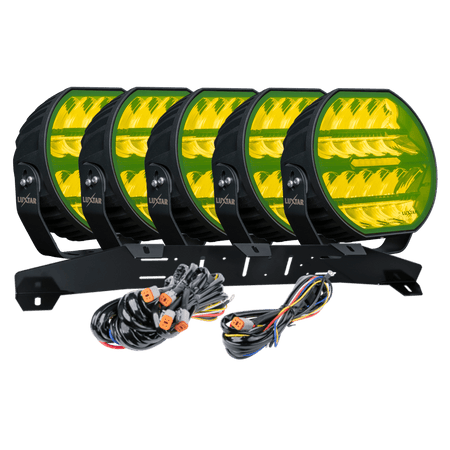 LED extraljus Stellar Black RAD5 – Yellow – 12 200 lm – 16 480 lm – LUXTAR – produktbild framifrån | LUXTAR