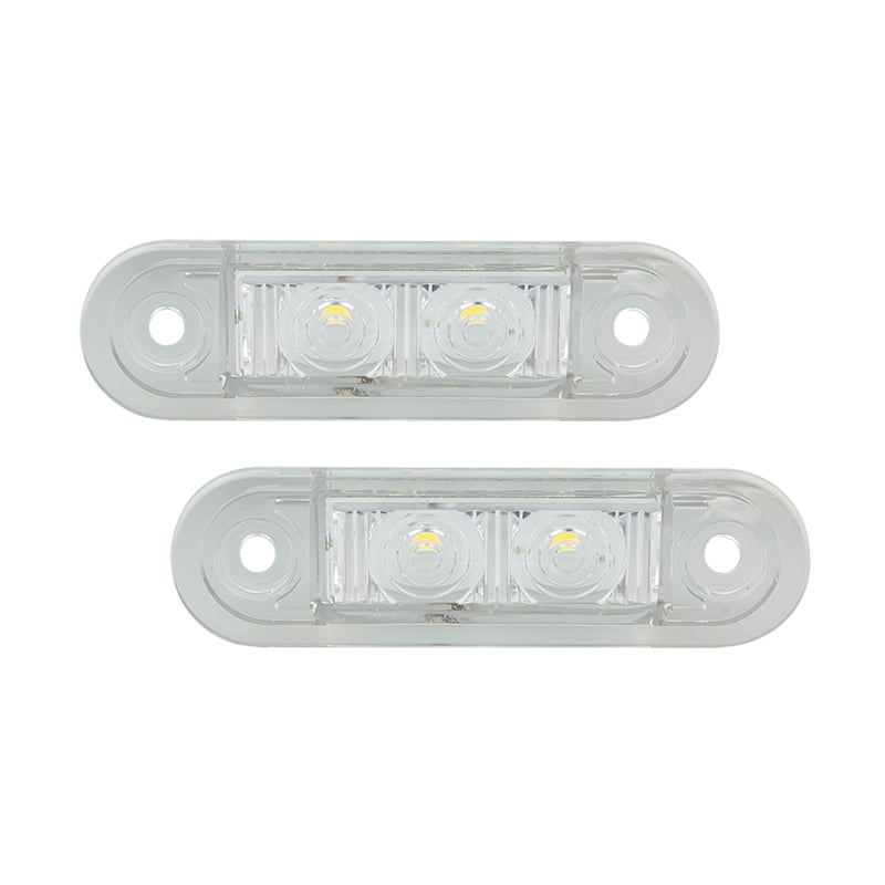 Markeringsljus 2 – LED Vit – 12/24V (2 – pack) - Carlevel AB - Fordon och delar > Fordonsdelar > Belysning